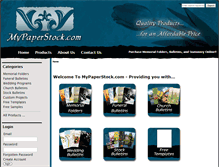 Tablet Screenshot of mypaperstock.com